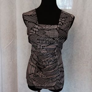 DESIGNER Dots Tank Blouse Size Large Women's Workwear